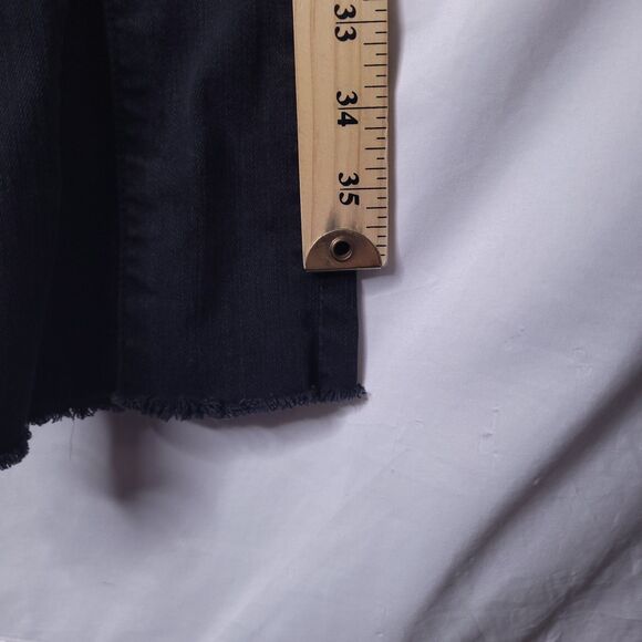 Mother Jeans 26 Black Insider Slit Ankle Fray Not Guilty - Picture 7 of 14